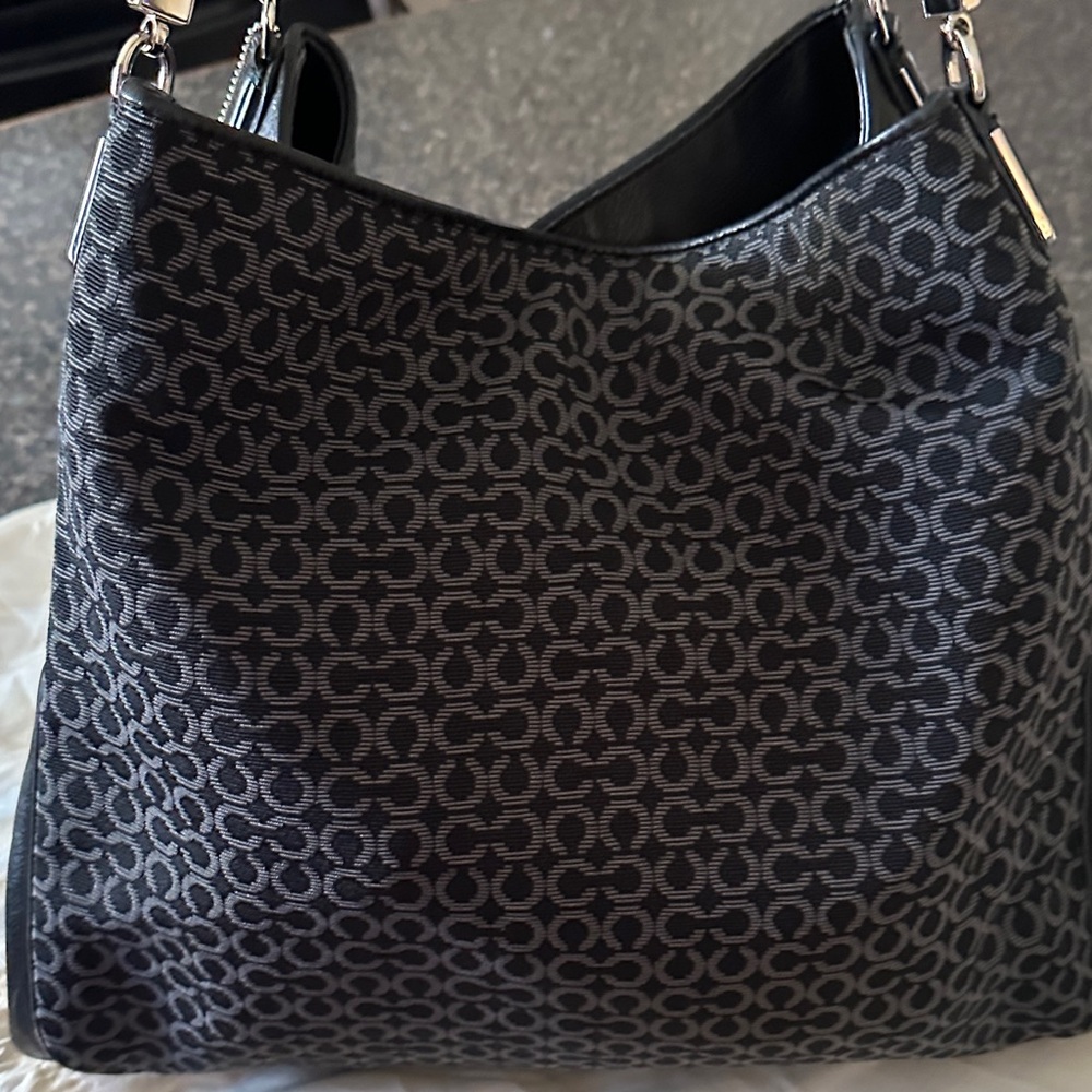 Coach Madison Black Signature Hobo Shoulder Bag - Picture 6 of 14